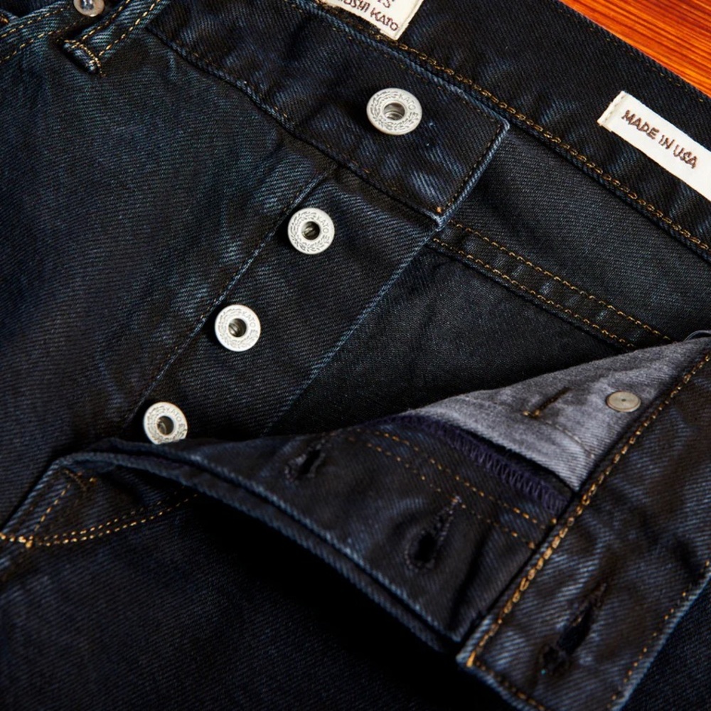 KT Men's Dark Denim Slim Straight Jeans - Picture 3 of 4
